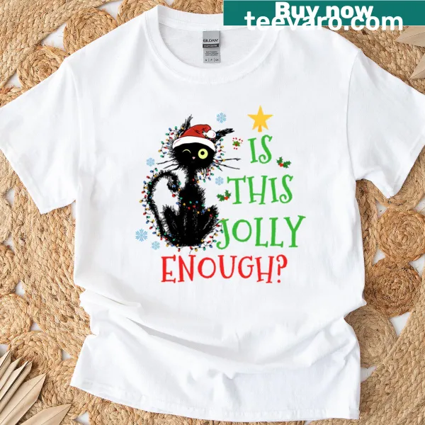Funny Christmas meme-themed typography on a T-shirt