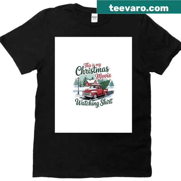 Christmas T-shirt celebrating movie watching