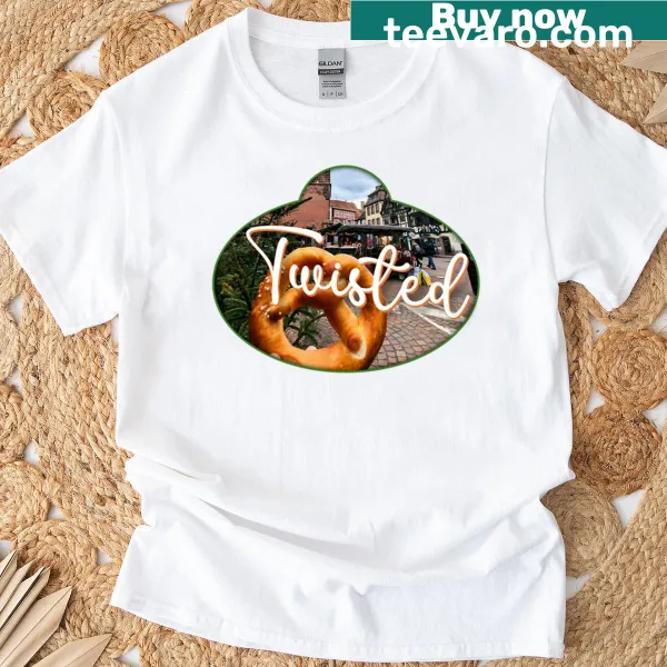 Funny T-shirt with twisted nametag design and clever text