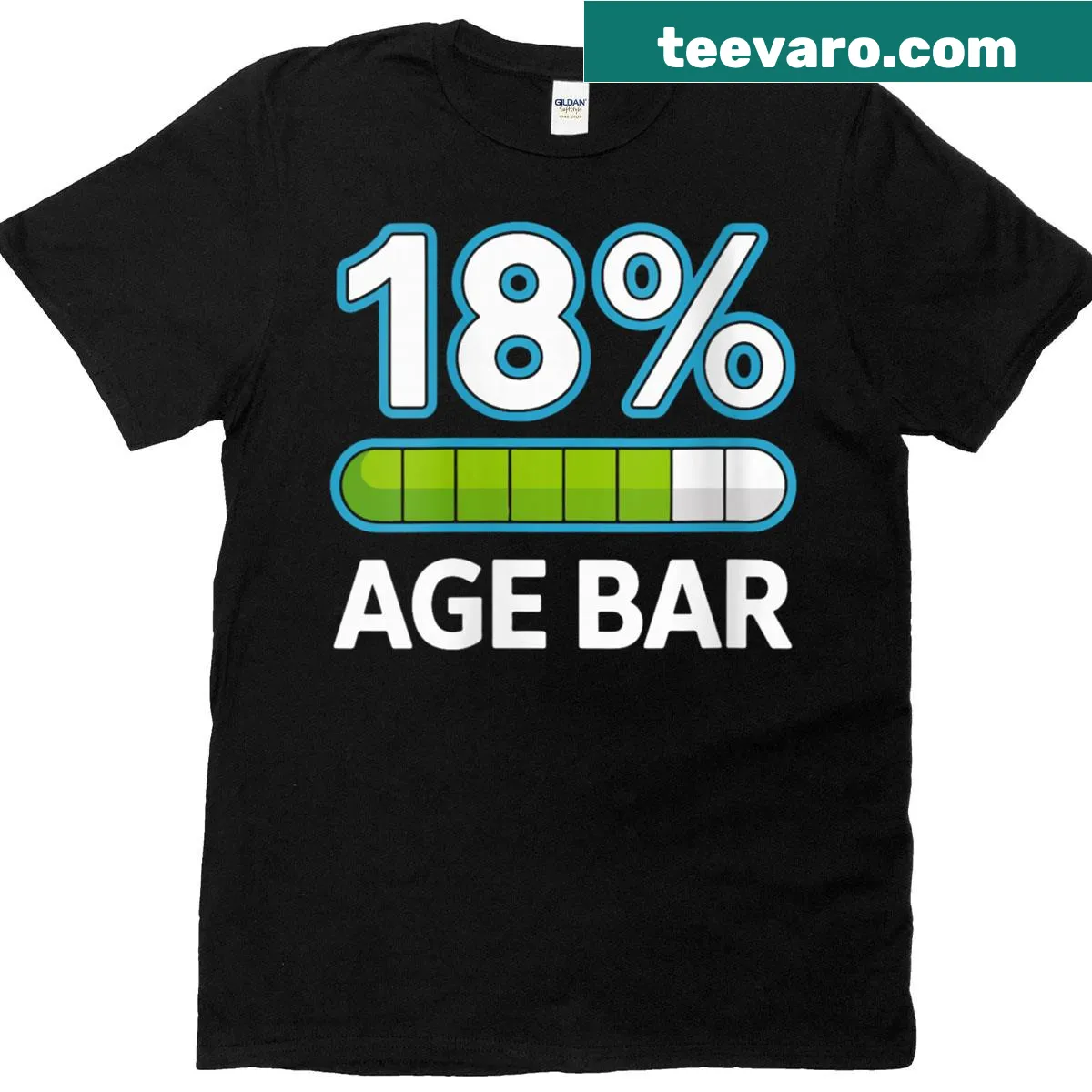 Funny T-shirt for women celebrating 18th birthday with humorous design — on a men's t-shirt