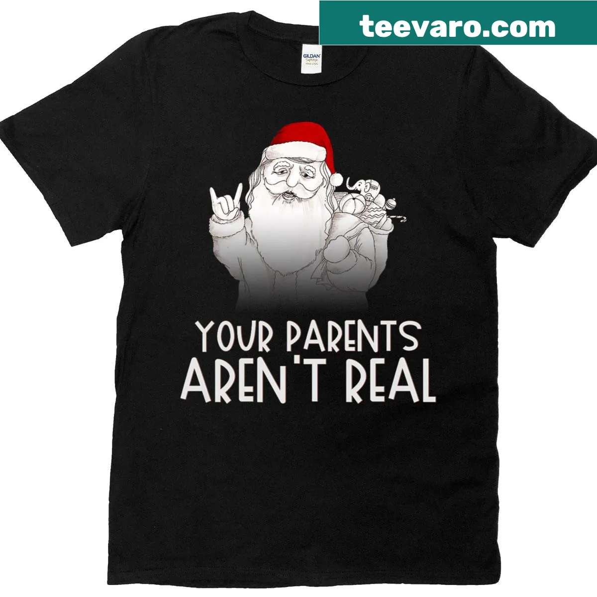 Funny Christmas humor graphic t-shirt — on a men's t-shirt