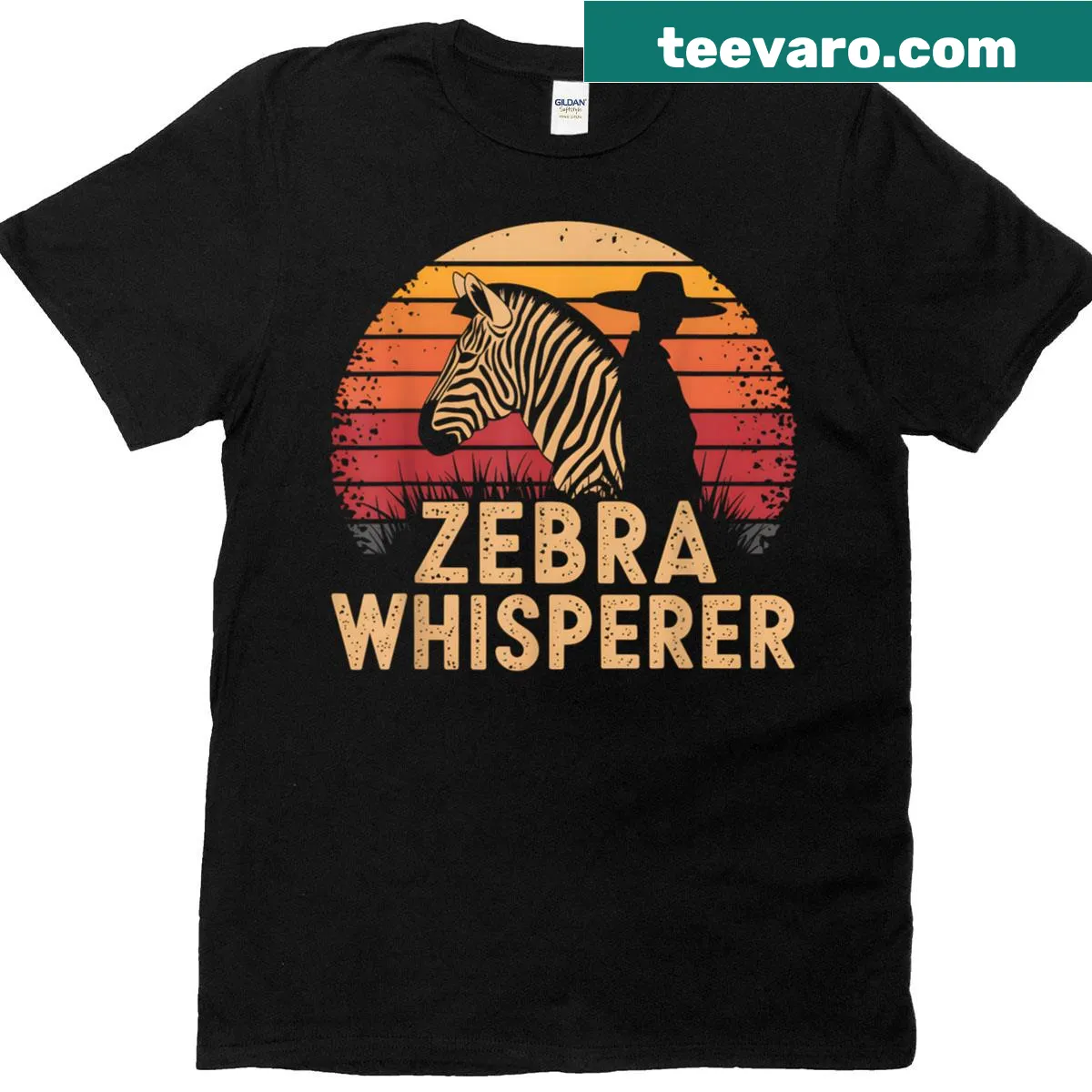 Vintage distressed zebra graphic on a t-shirt — on a men's t-shirt