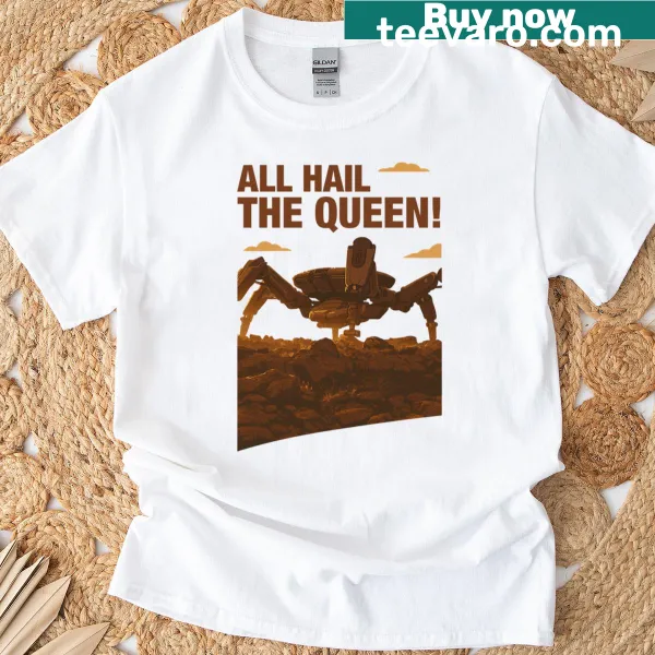 Gaming t-shirt featuring the phrase 'All Hail The Queen'