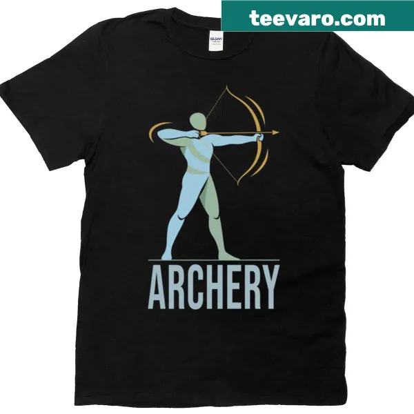 T-shirt with an illustration of an archer in motion