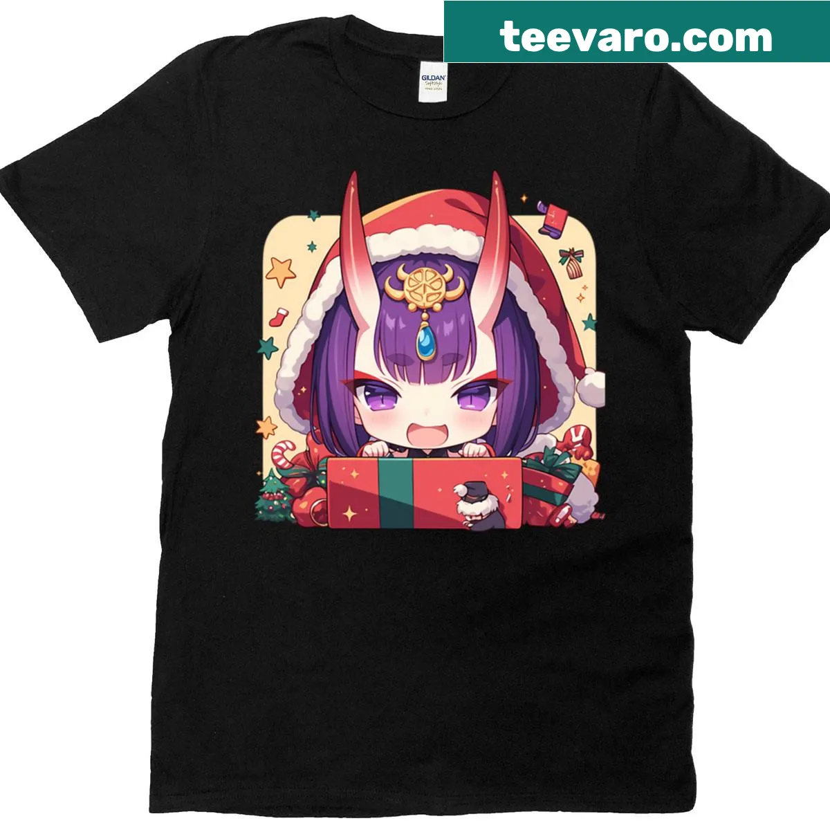 Cute chibi design of Shuten Douji from Fate Grand Order — on a men's t-shirt