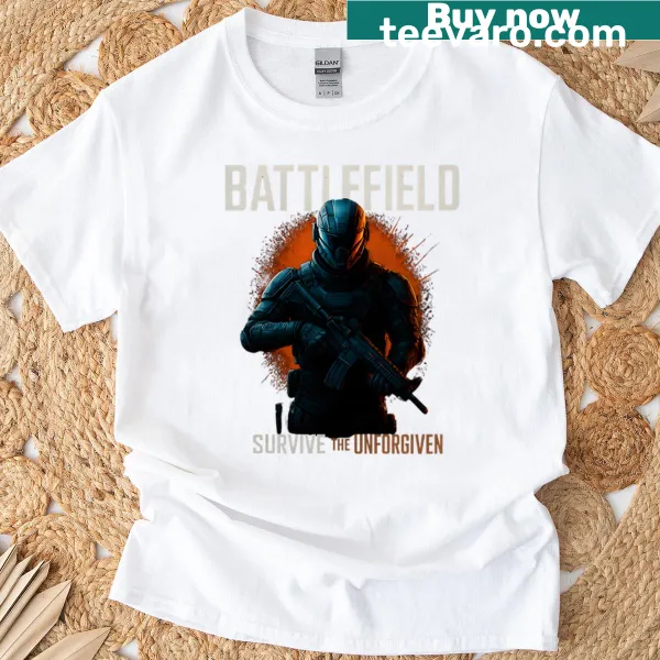 Survive The Unforgiven graphic on a gaming T-shirt
