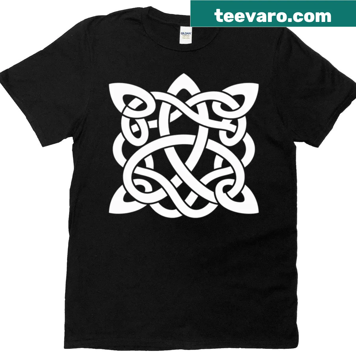 Celtic Knot Trinity symbol T-shirt representing ancient Ireland — on a men's t-shirt