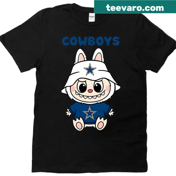 Cartoon Labubu Cowboys graphic on a cheerful T-shirt