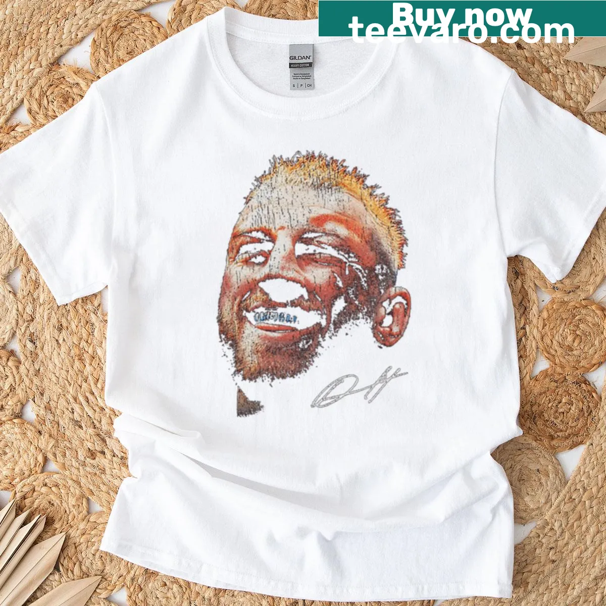 Dan Hooker signature graphic on a men's T-shirt — on a men's t-shirt