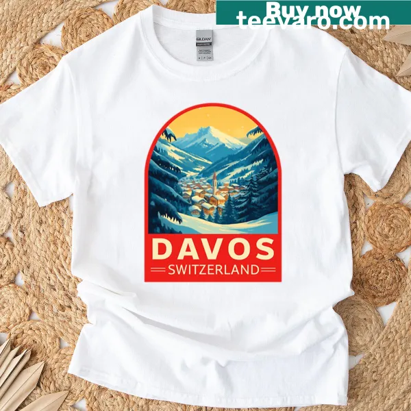 Davos Switzerland T-shirt featuring scenic design