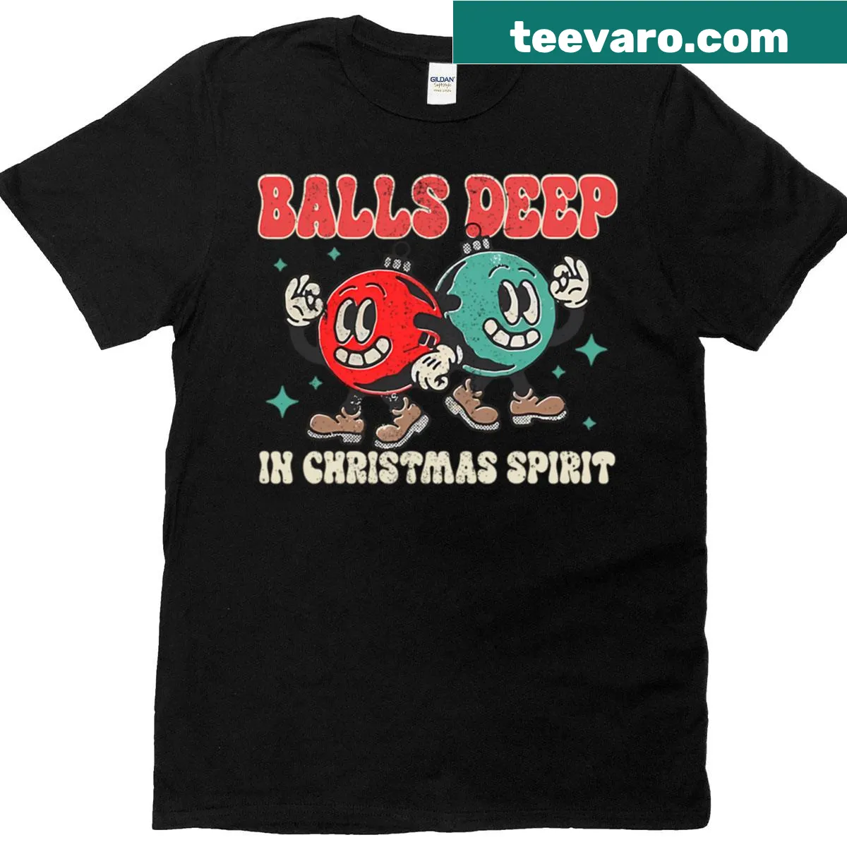 Vintage couple holiday t-shirt with a sweet quote — on a men's t-shirt