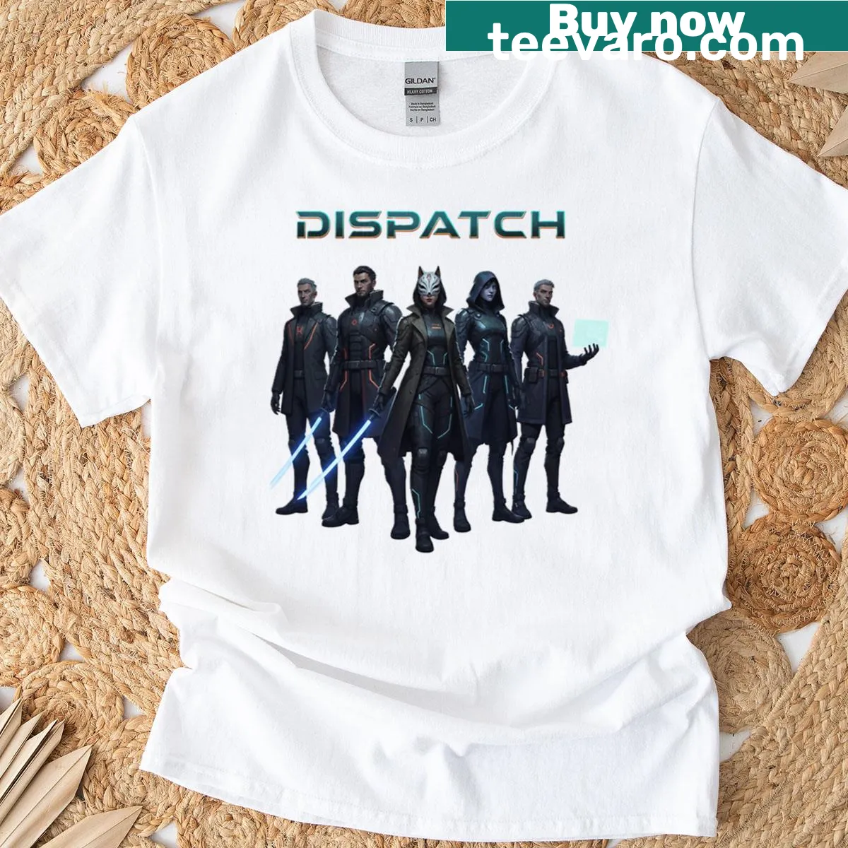 Sci-fi heroes graphic design on T-shirt — on a men's t-shirt