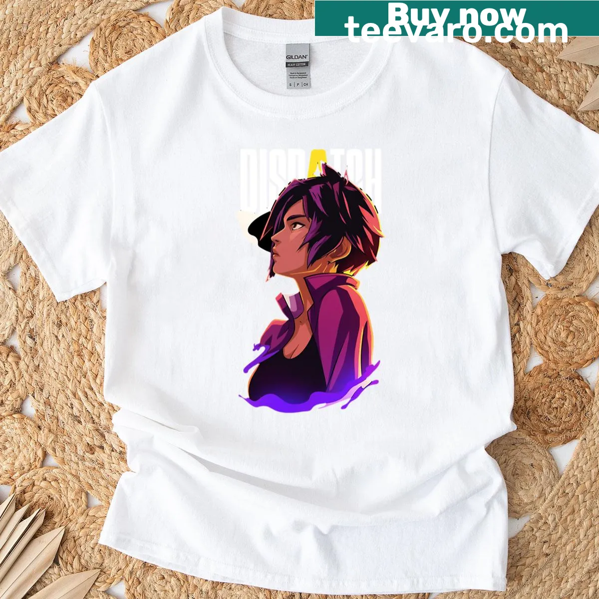 Graphic t-shirt inspired by the Dispatch Game 2025 — on a men's t-shirt