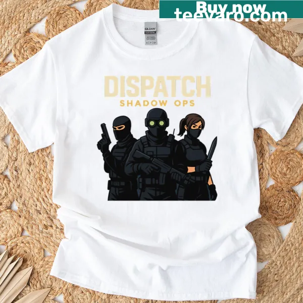 Tactical team illustration on a shirt designed for stealth enthusiasts.