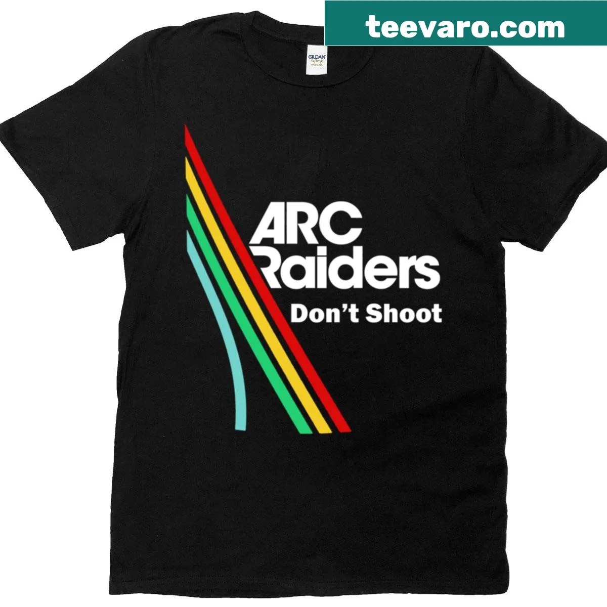 Gaming T-shirt with playful typography referencing arcade culture — on a men's t-shirt