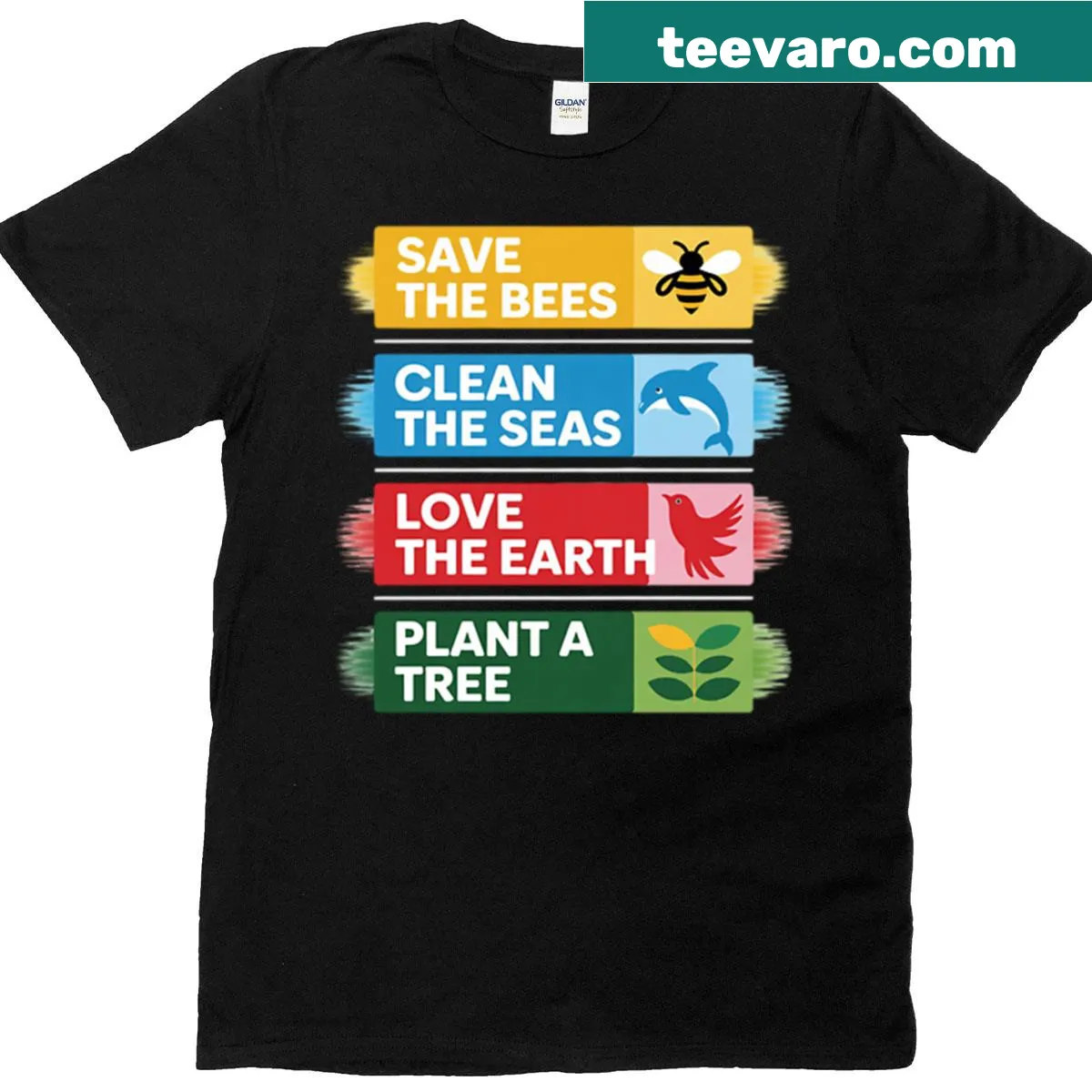 Earth Day 2025 Save The Bees T-shirt — on a men's t-shirt