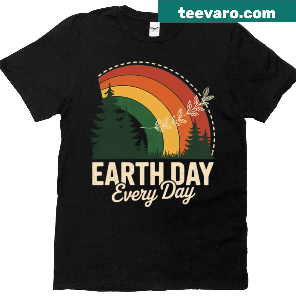 Illustration of animals around the Earth promoting environmental awareness. — on a men's t-shirt