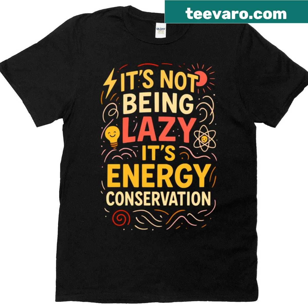 Inspirational Energy Conservation T-shirt with typography — on a men's t-shirt