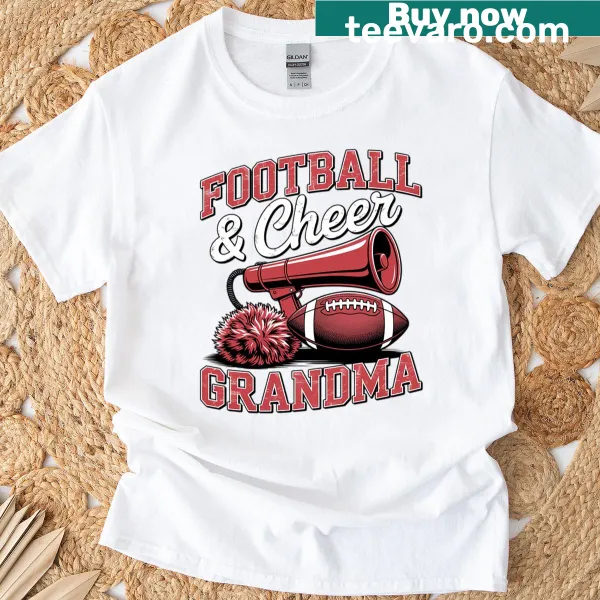 Cheer Grandma t-shirt with bold lettering for football fans