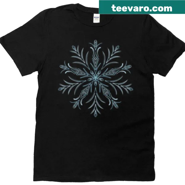 Watercolor Frosted Serenity pattern t-shirt with calming design