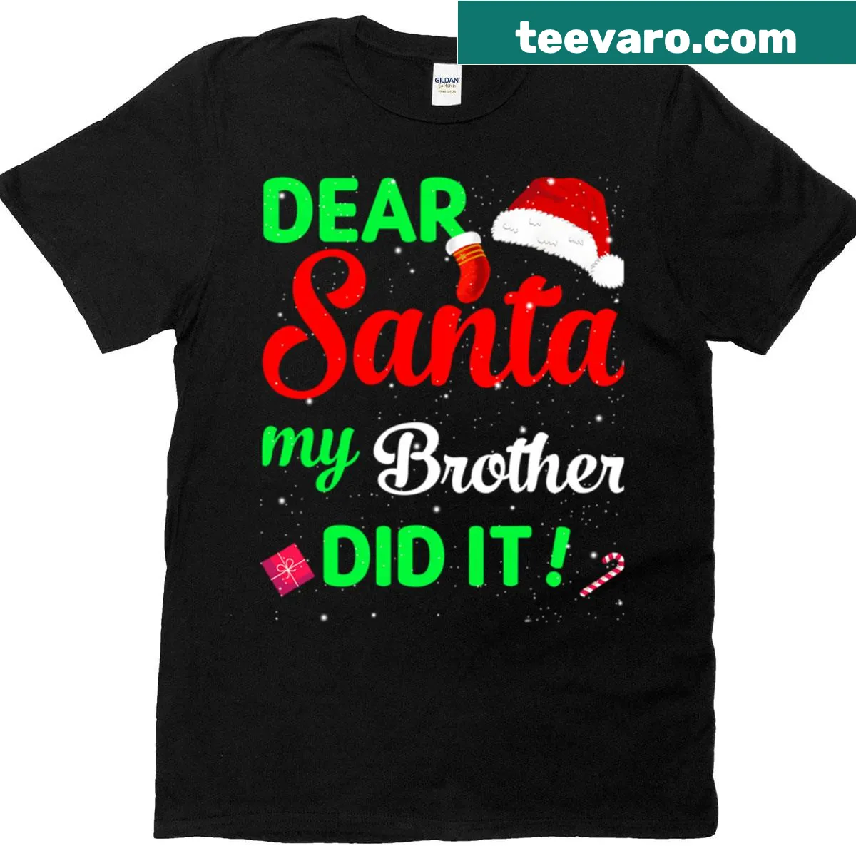 Vintage-style Christmas T-shirt featuring a humorous Santa graphic — on a men's t-shirt