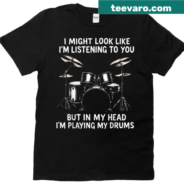 Funny drum graphic design on a music lover t-shirt