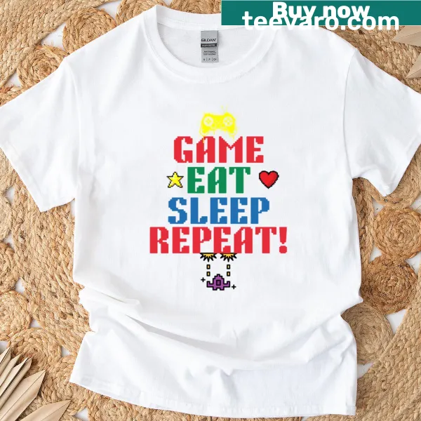 Expressive graphic t-shirt celebrating the gamer lifestyle