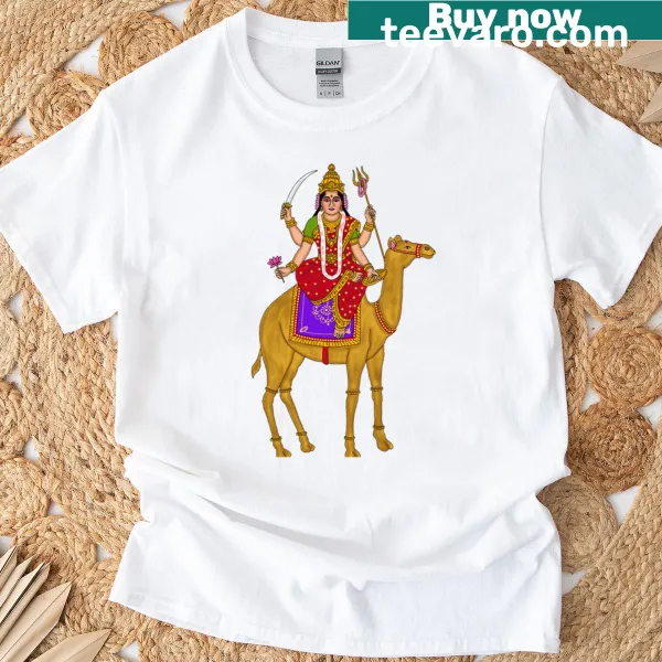 Traditional Hindu art t-shirt featuring Goddess Dasha Maa