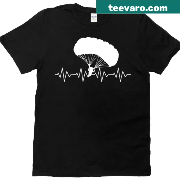 Skydiving design with heartbeat line and dynamic typography