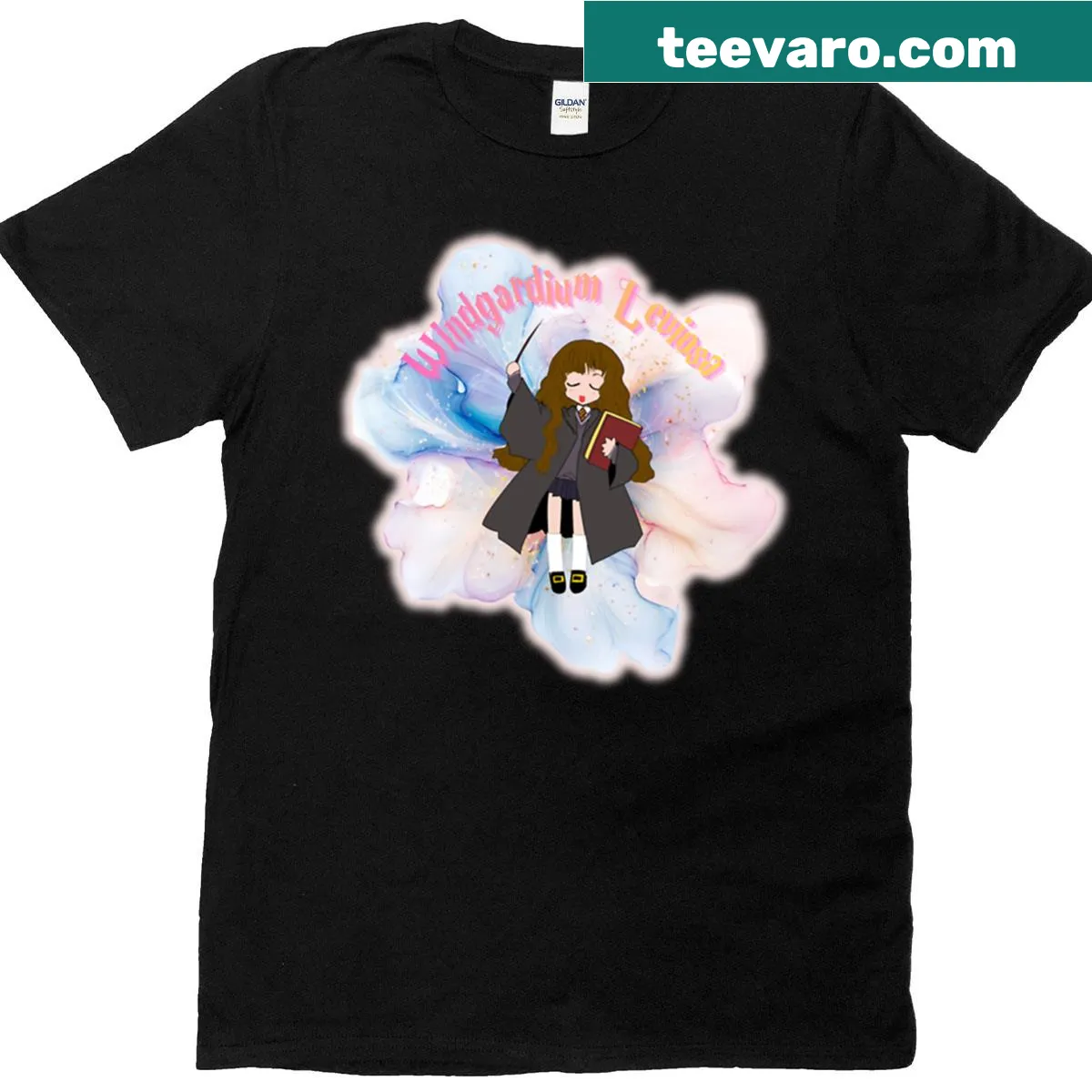 Cartoon design of Hermione Granger celebrating her intelligence and bravery — on a men's t-shirt