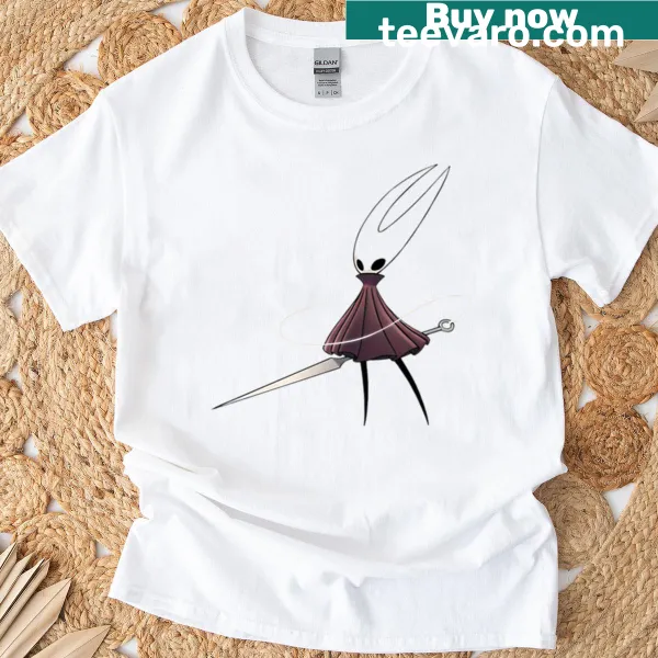 Fan art t-shirt featuring Hornet from Hollow Knight in detailed design.