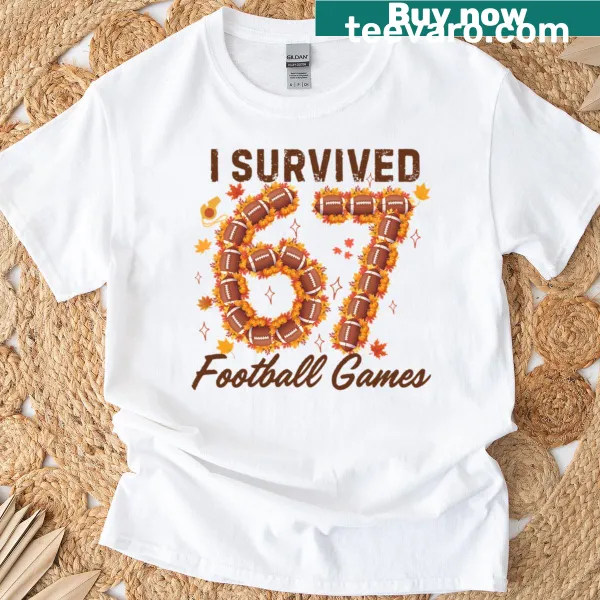 Funny football-themed t-shirt with survival slogan
