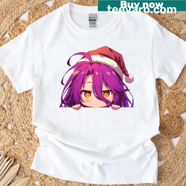 Kawaii Izuna Hatsuse Christmas t-shirt featuring chibi design