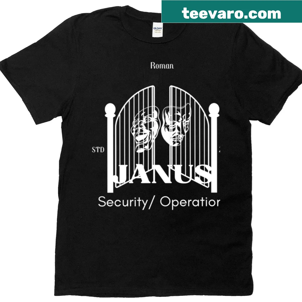 Professional Janus Security Operations T-shirt design — on a men's t-shirt