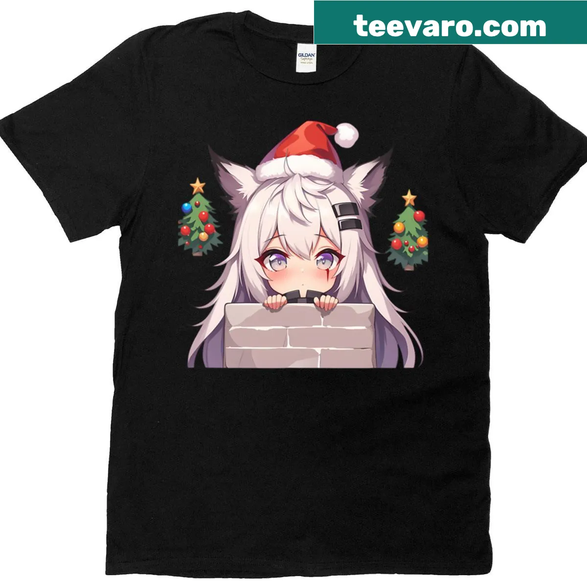 Chibi Lappland graphic on a festive anime T-shirt — on a men's t-shirt