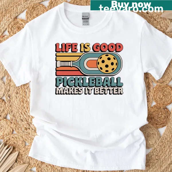 Positive pickleball T-shirt celebrating the sport