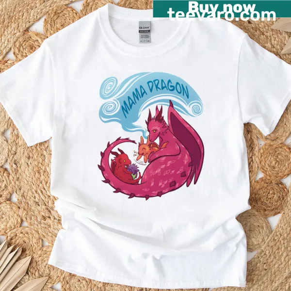 Mama Dragon graphic on a T-shirt