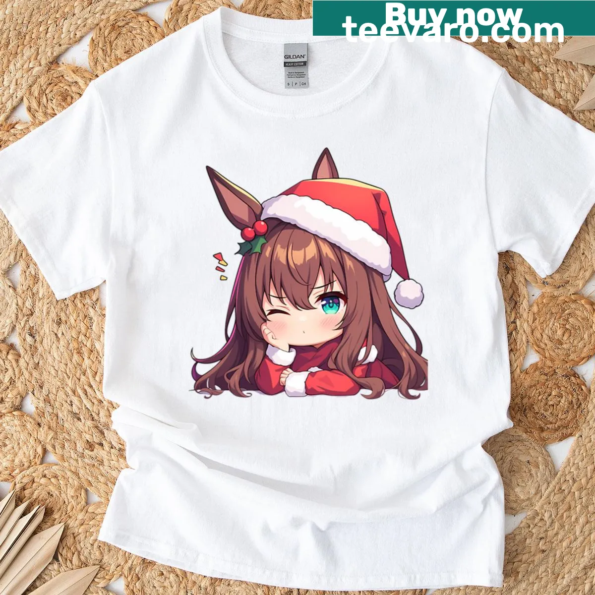 Chibi Maruzensky Uma Musume graphic on T-shirt — on a men's t-shirt