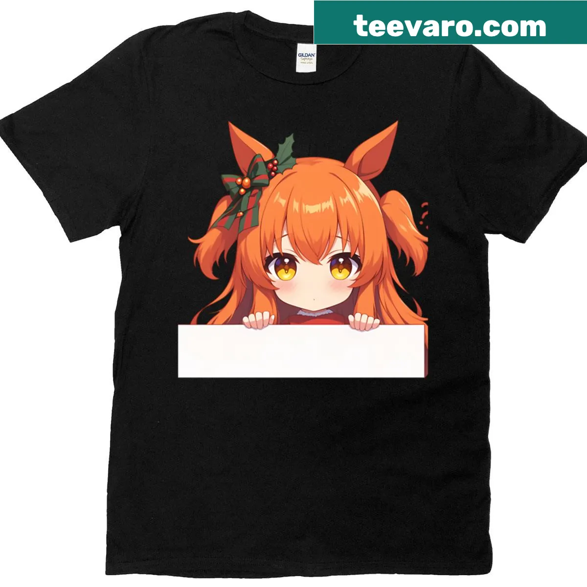 Chibi character T-shirt from Uma Musume Pretty Derby series — on a men's t-shirt