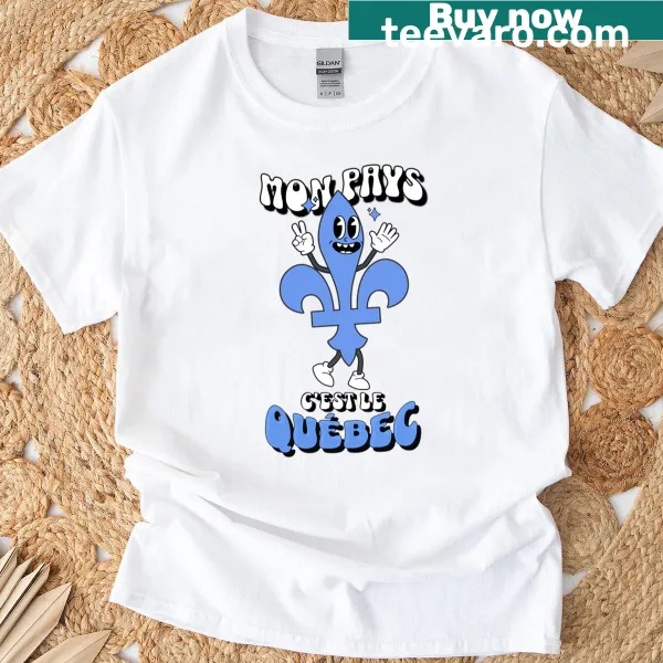 Quebec pride t-shirt with the phrase 'Mon Pays C'est Le Québec'