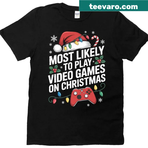 Matching family T-shirt with funny gaming design for Christmas