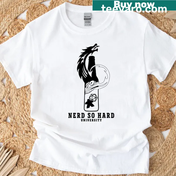 Black t-shirt with playful beer games typography design