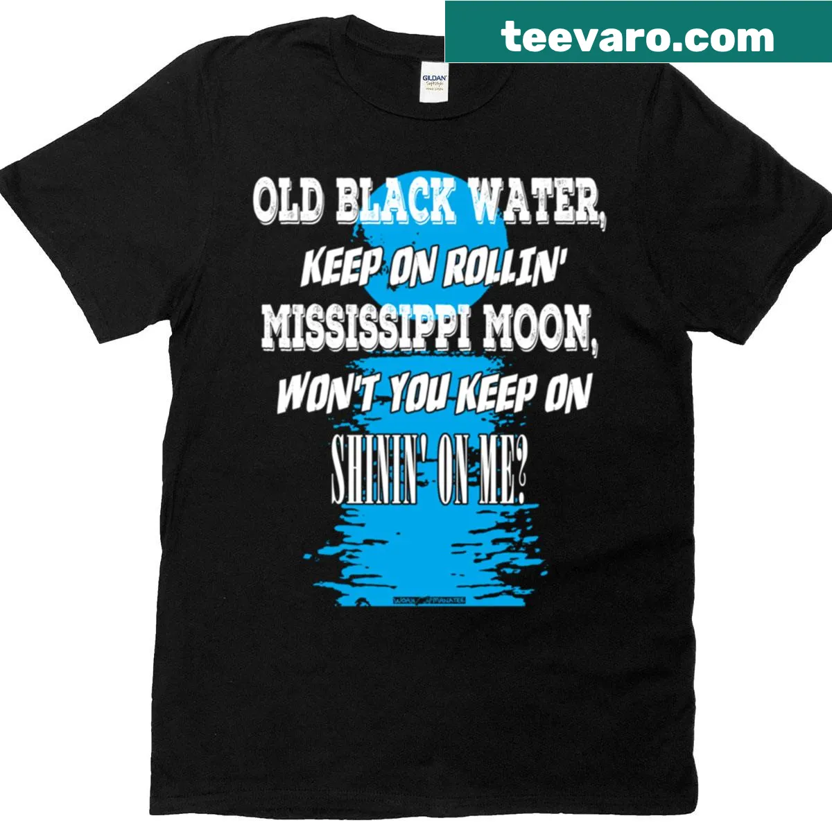 Vintage-style tee with 'Keep On Rolling' text graphic. — on a men's t-shirt