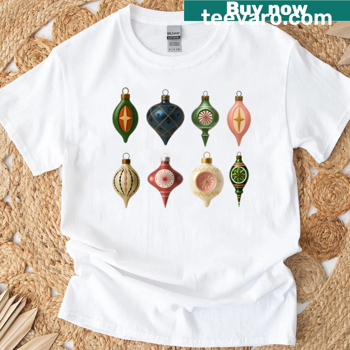 Intricate abstract ornament pattern printed on T-shirt — on a men's t-shirt