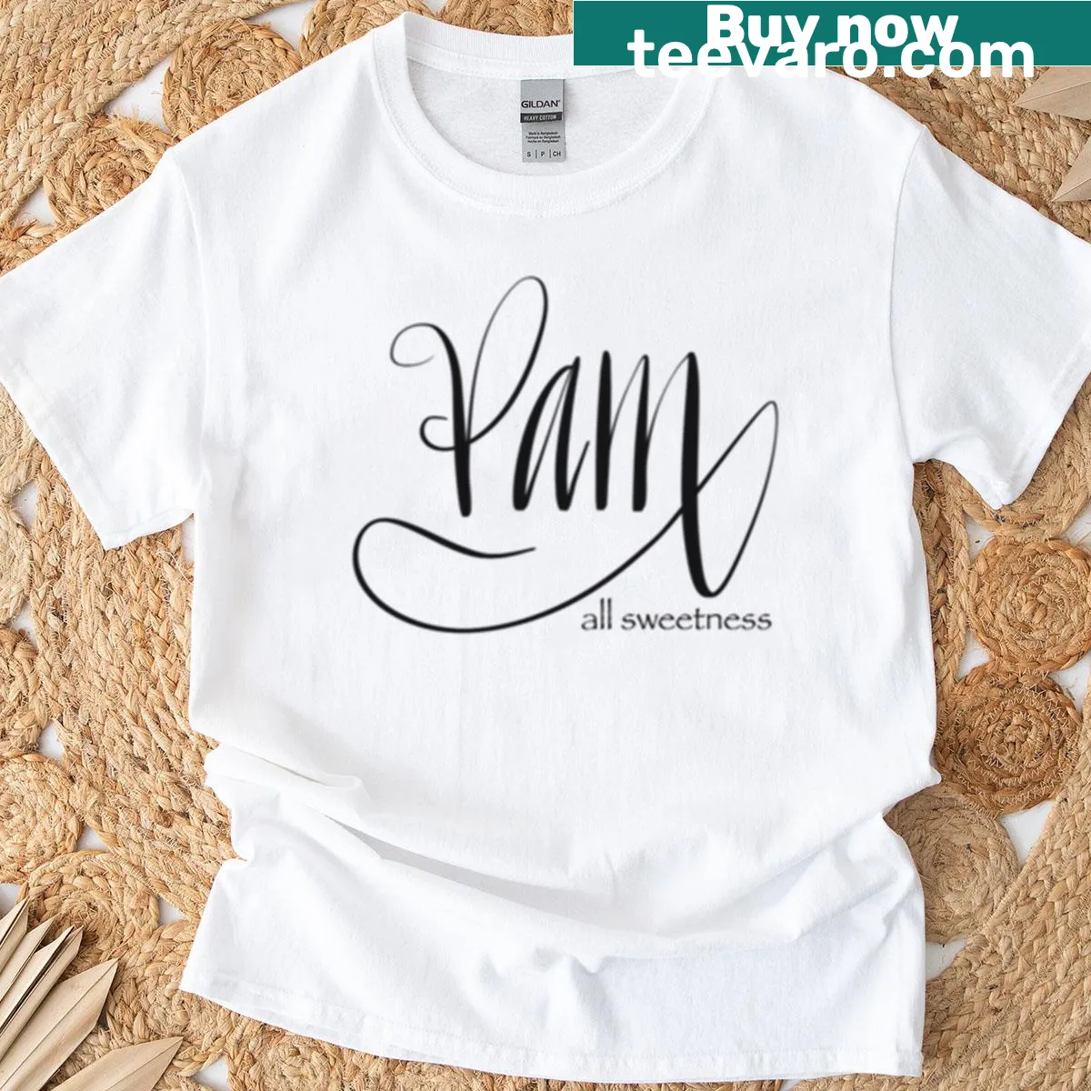 Elegant typography tee with meaningful design centered on the shirt — on a men's t-shirt