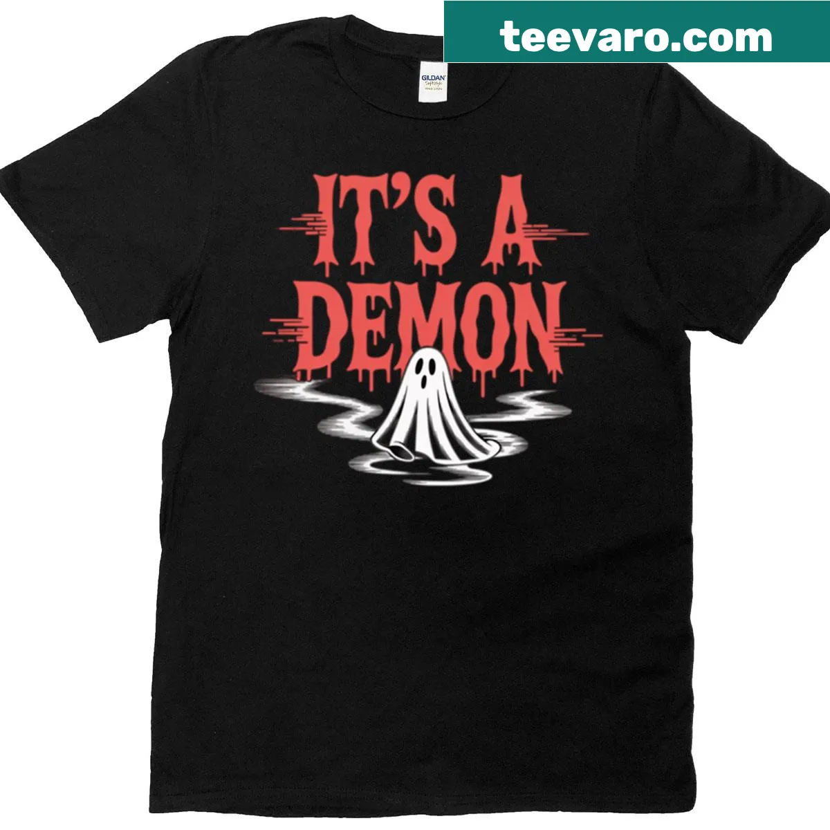 Graphic t-shirt featuring 'It's A Demon 3' from Phasmophobia — on a men's t-shirt