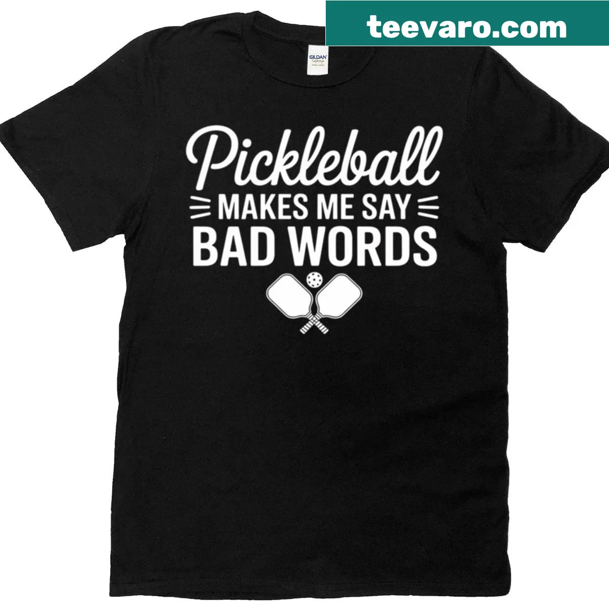 Pickleball themed T-shirt with humorous graphic — on a men's t-shirt