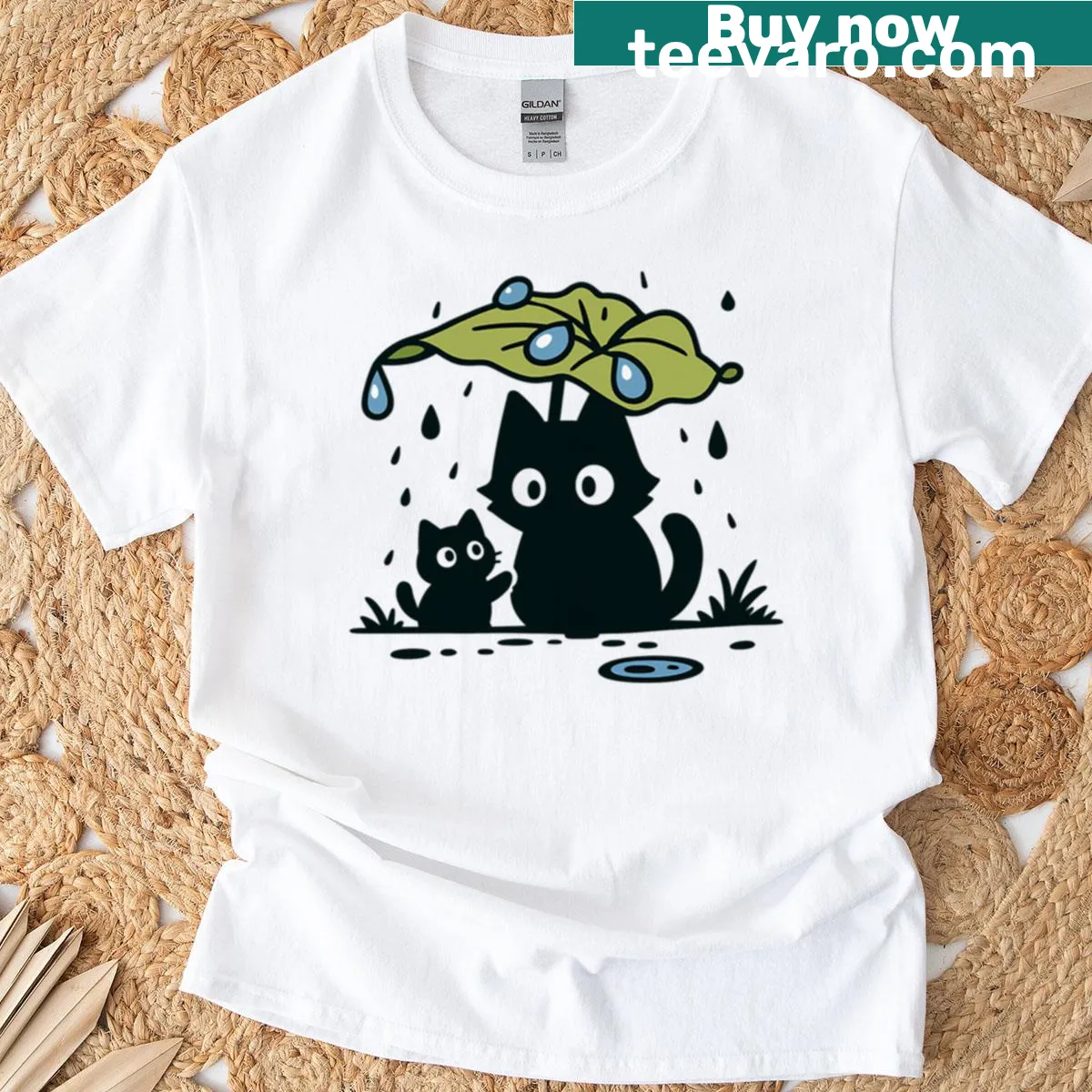 T-shirt featuring shelter cats and an adoption message — on a men's t-shirt