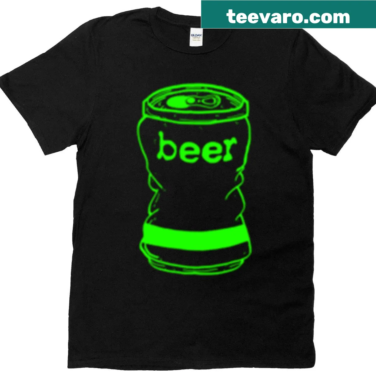 Humorous beer-themed t-shirt with playful graphic — on a men's t-shirt