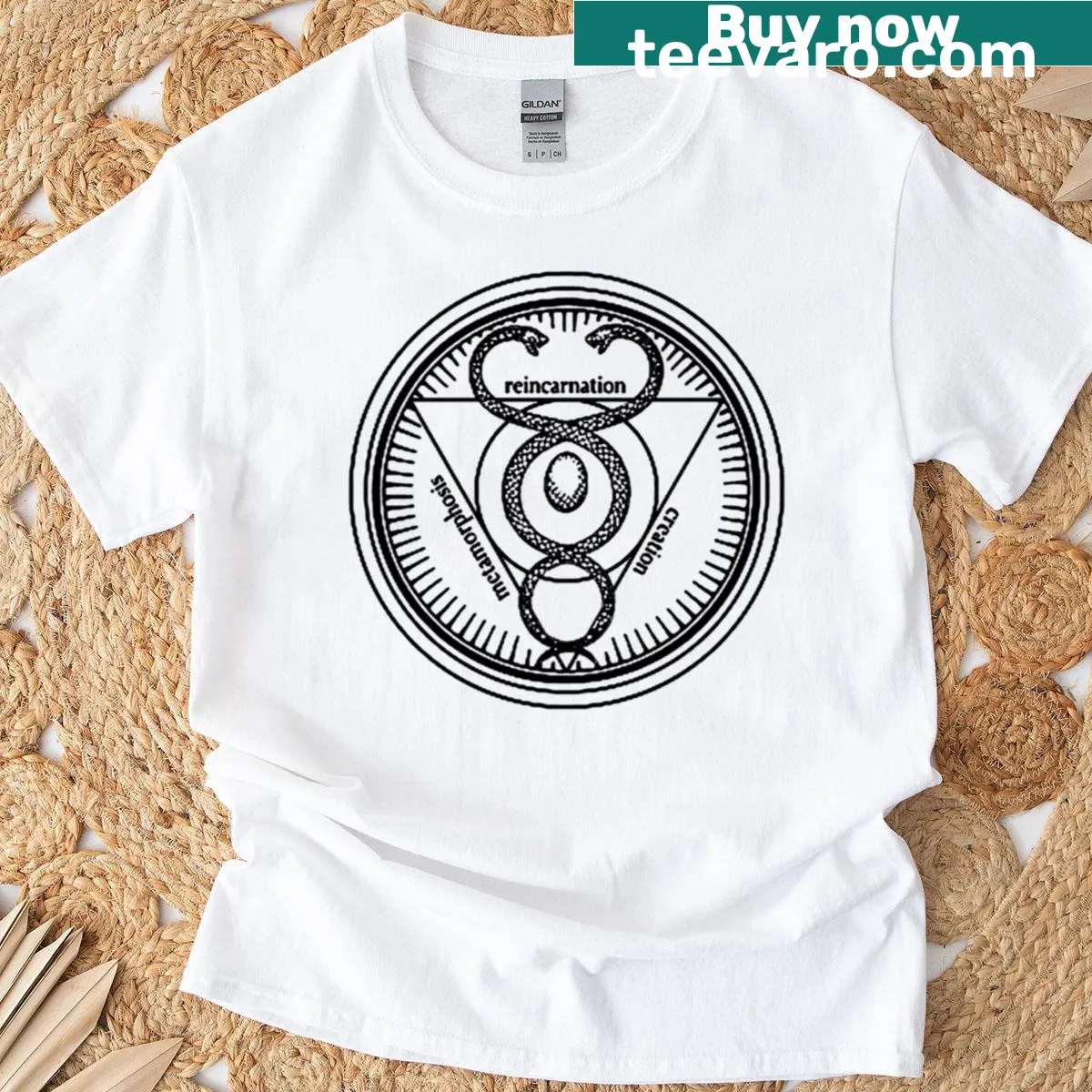 Minimalist pendant design from Resident Evil 2 Remake on T-shirt — on a men's t-shirt
